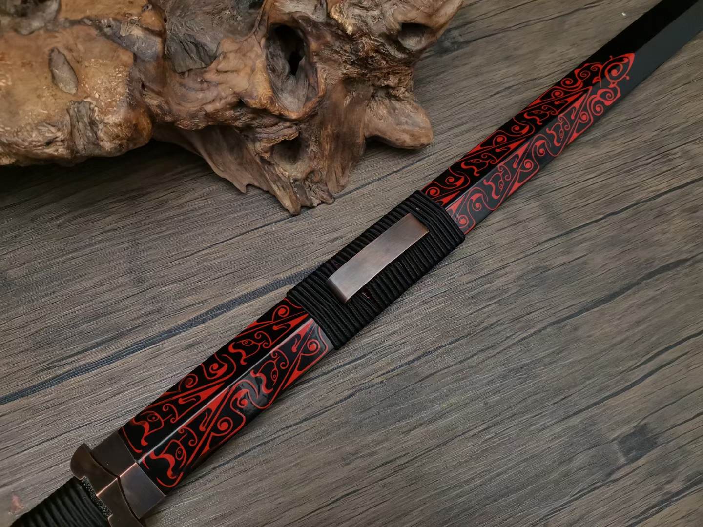 Jian - Han Dynasty Style - Functional Damascus - Phoenix Feather Pattern 2