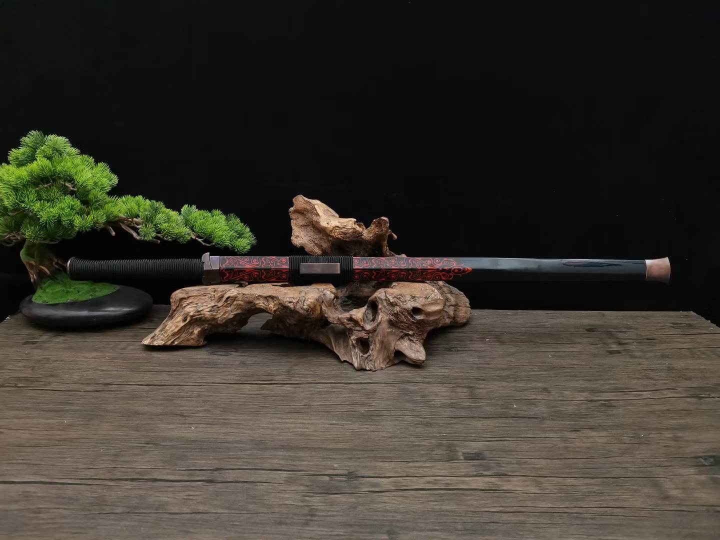 Jian - Han Dynasty Style - Functional Damascus - Phoenix Feather Pattern 2