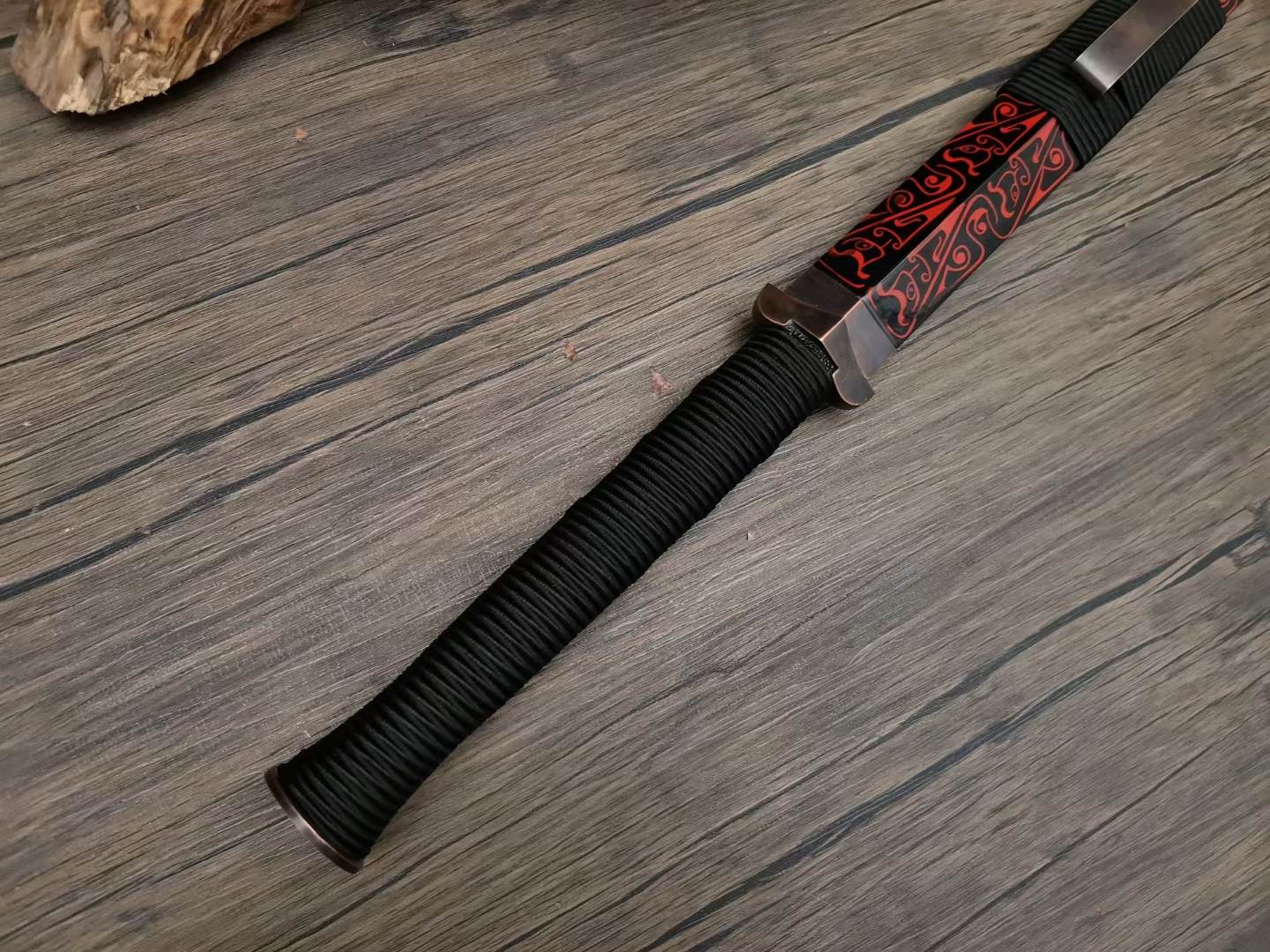 Jian - Han Dynasty Style - Functional Damascus - Phoenix Feather Pattern 2