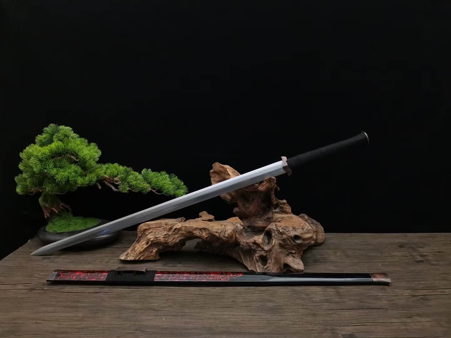 Jian - Han Dynasty Style - Functional Damascus - Phoenix Feather Pattern 2
