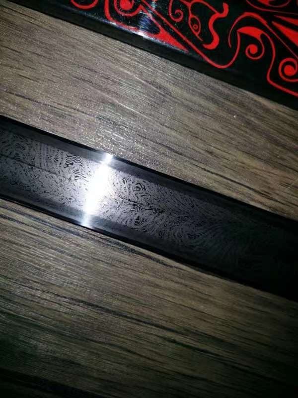 Jian - Han Dynasty Style - Functional Damascus - Phoenix Feather Pattern 2