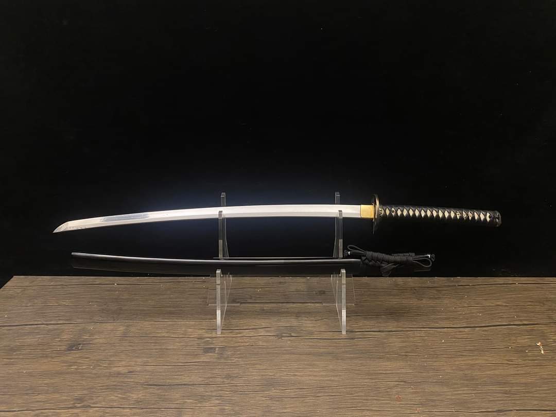 Katana - Black Bamboo - functional damascus