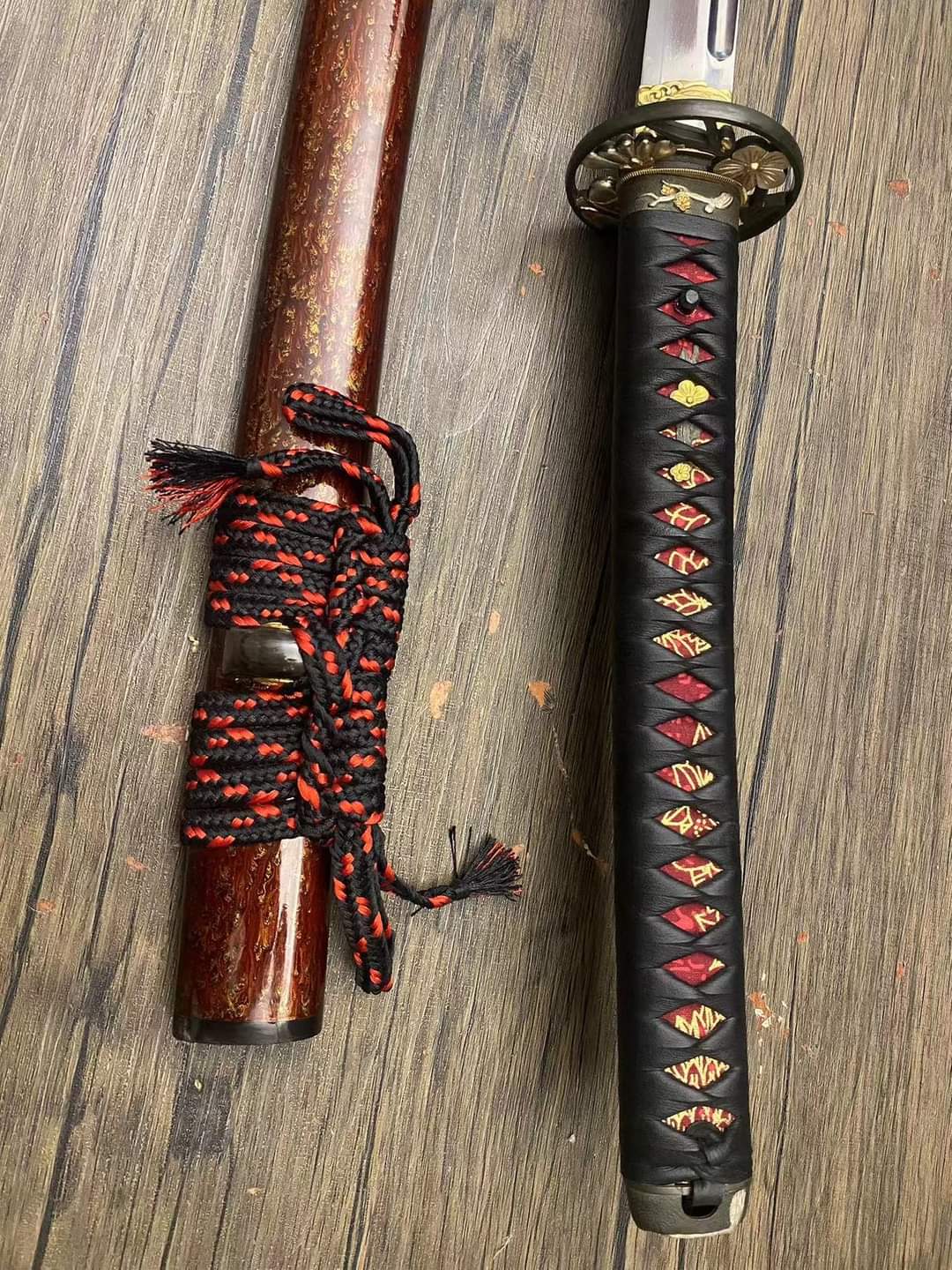 O-Katana - Fire Cherry - s5 shock steel - 31.5" nagasa, deep sori