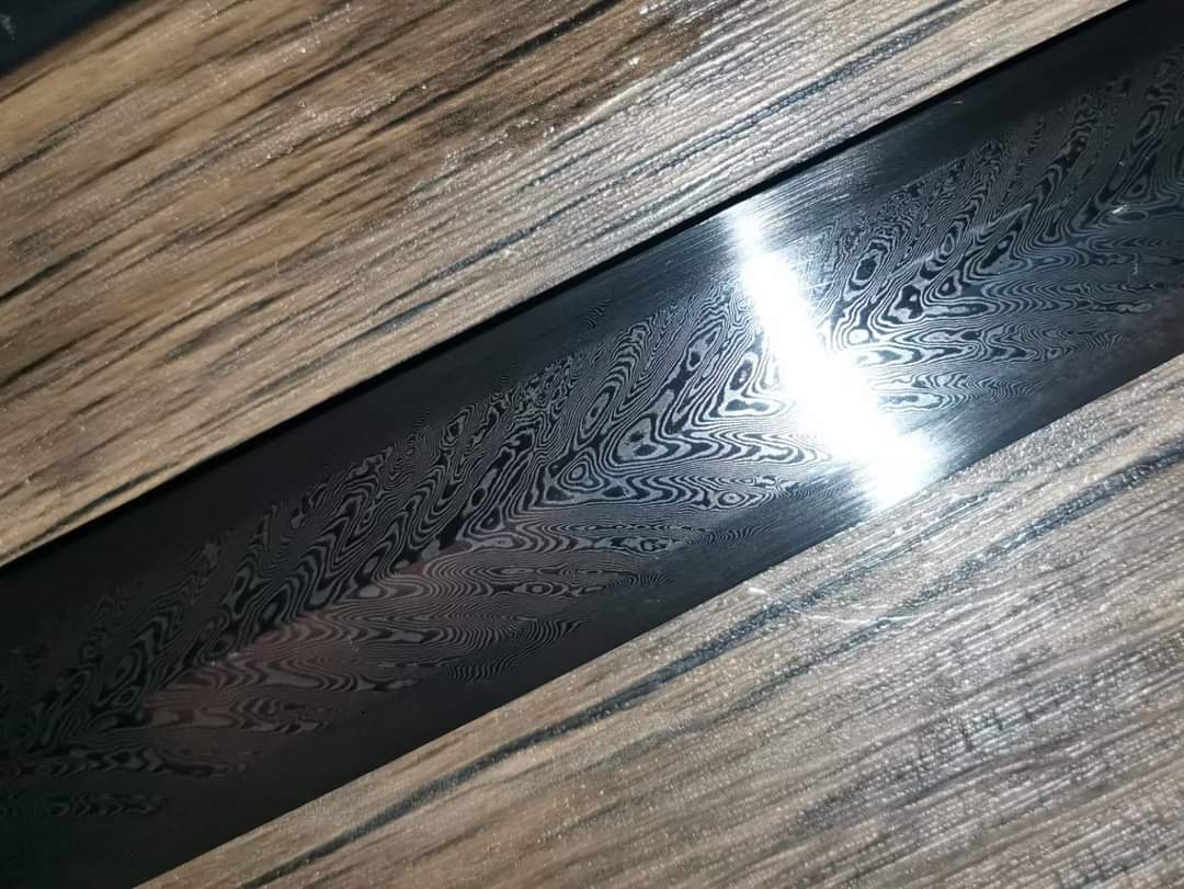 Jian - Han Dynasty Style - Functional Damascus - Phoenix Feather Pattern 2