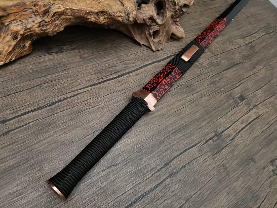 Jian - Han Dynasty Style - Functional Damascus - Phoenix Feather Pattern 2