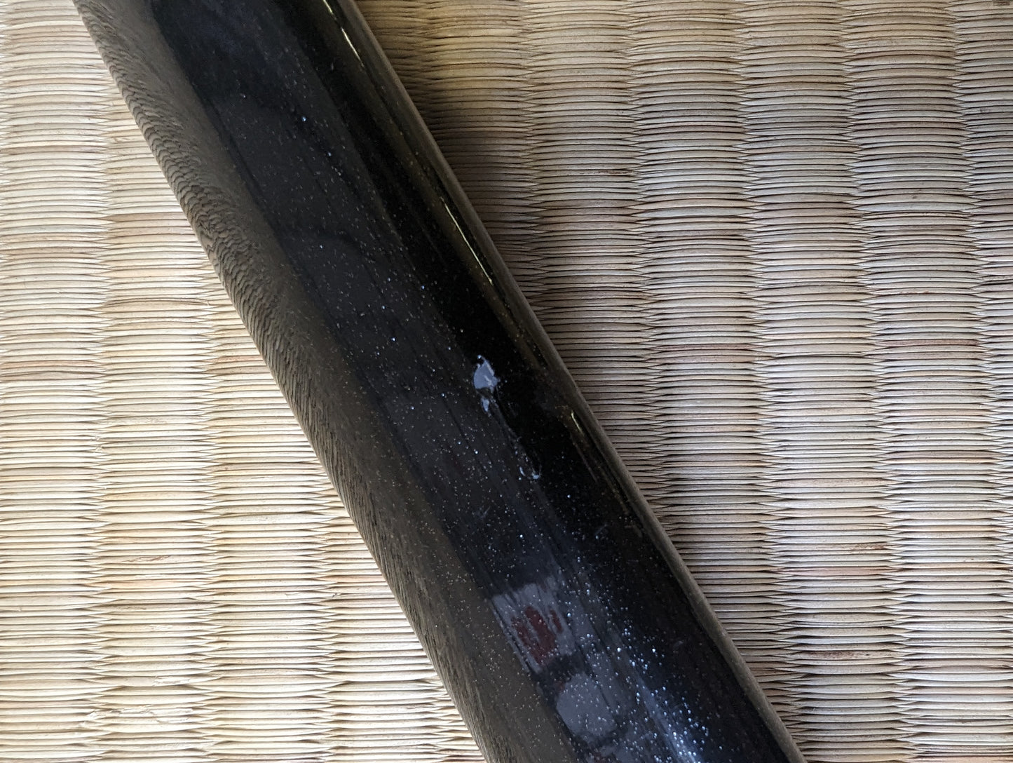 Katana - Stalking Tiger - Sanmai Functional Damascus - hand lacquered saya
