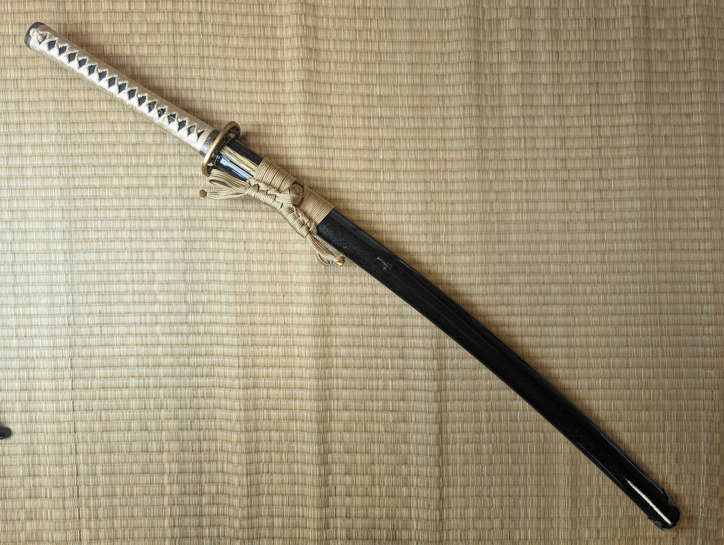 Katana with kogatana & kogai - Gold Dragonfly - sx105v choji hamon