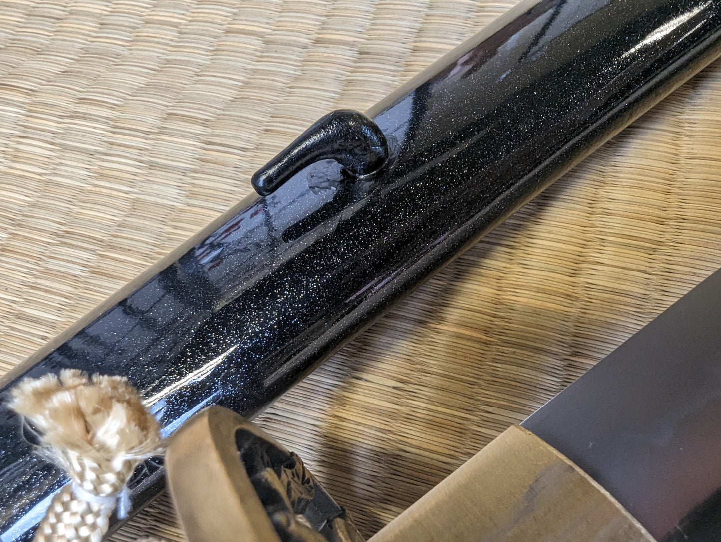 Katana with kogatana & kogai - Gold Dragonfly - sx105v choji hamon