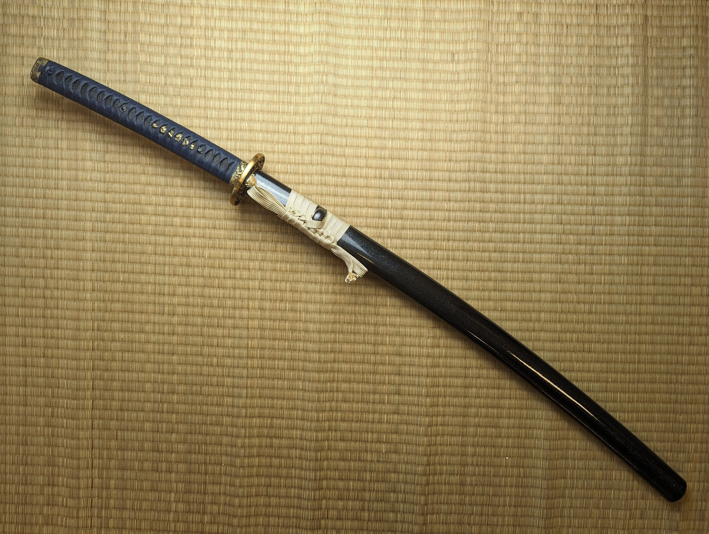Katana - Surging Dragon (blue, long tsuka) - s5 shock steel