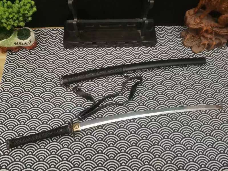 Katana - Black Zombie Killer - Practical 51crv4 German Spring Steel