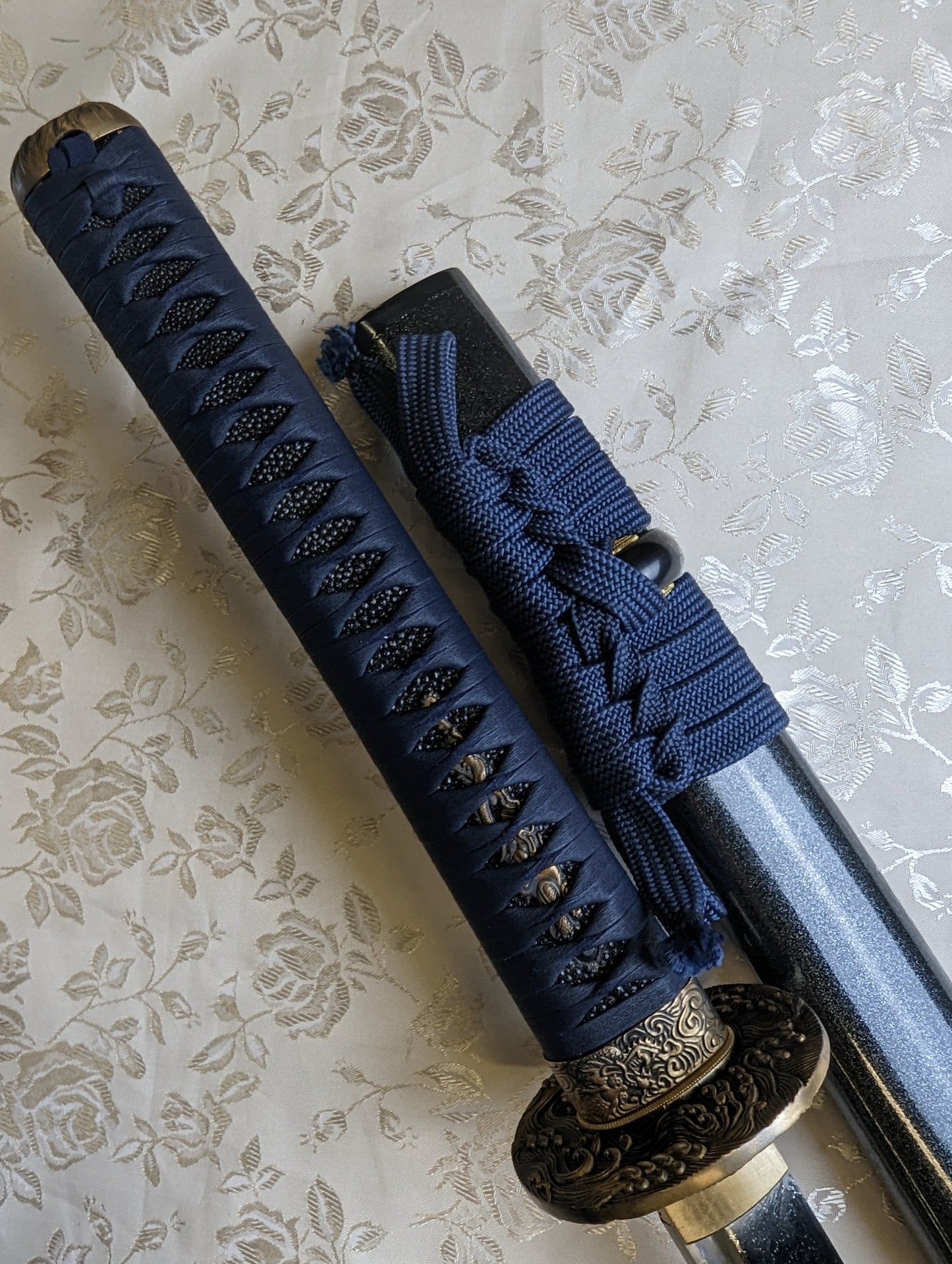 Katana - Blue Waves -Practical 51crv4 German Spring Steel